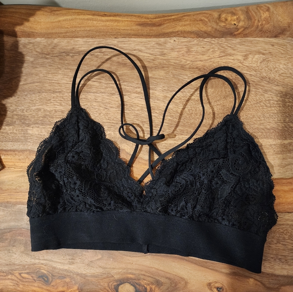Black lace bralette
